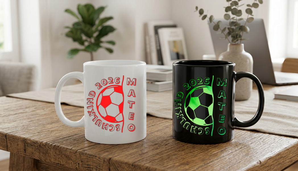 Tasse Einschulung Personalisierte Fussball Schulkind Tasse Name Geschenk