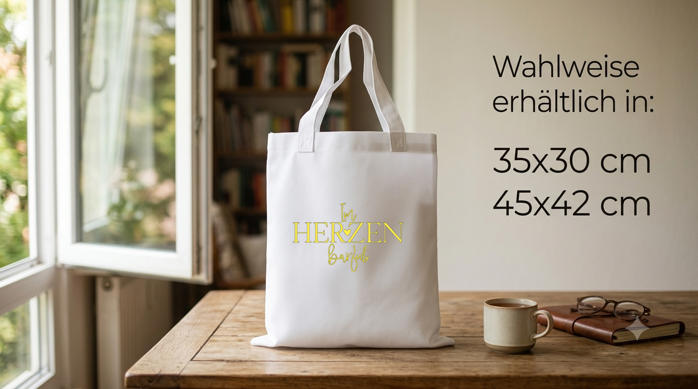Polyester Tasche Im Herzen Barfuß Strand Eule Einkaufstasche Sommer Beutel Geschenk Idee