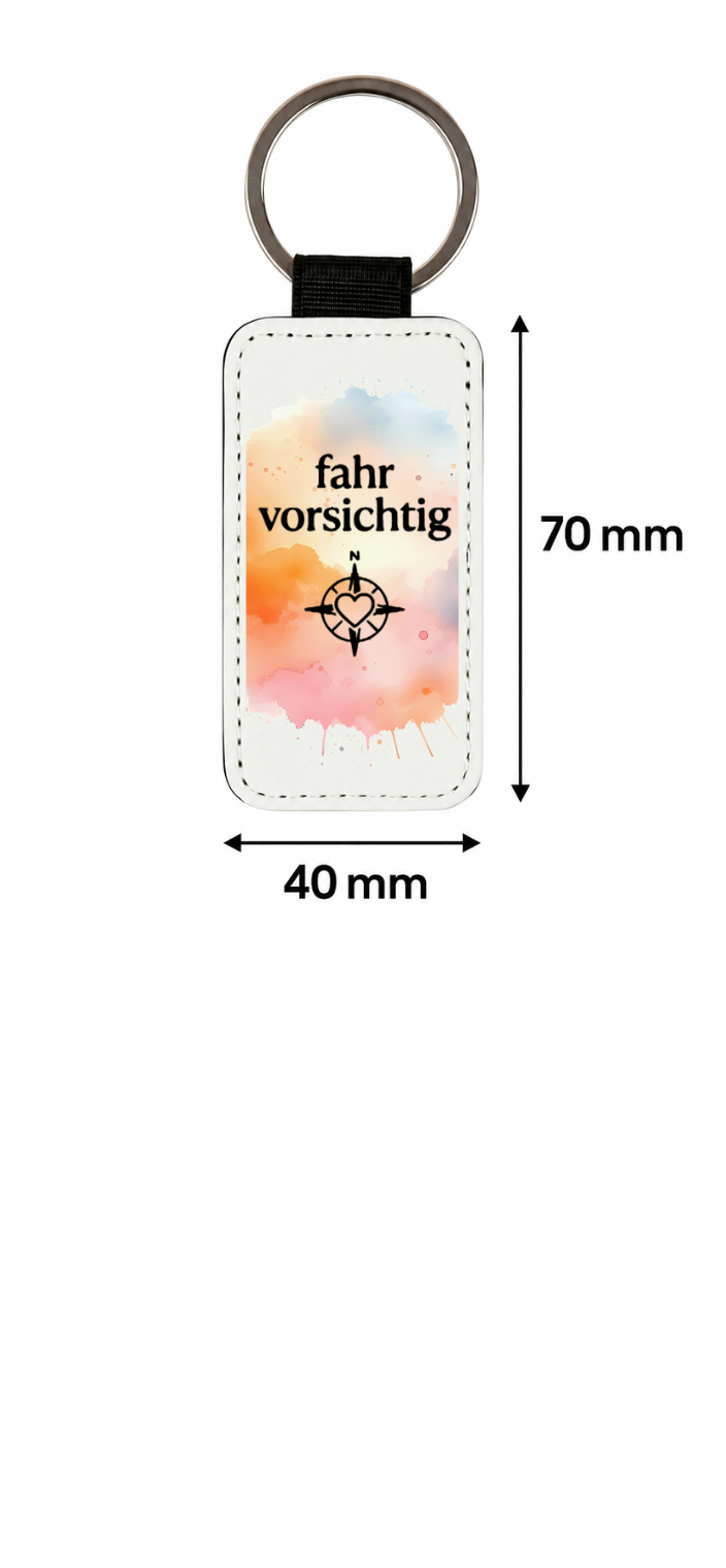 Schlüsselanhänger Fahr vorsichtig Bunt Color Edition Geschenk Auto Fahranfänger