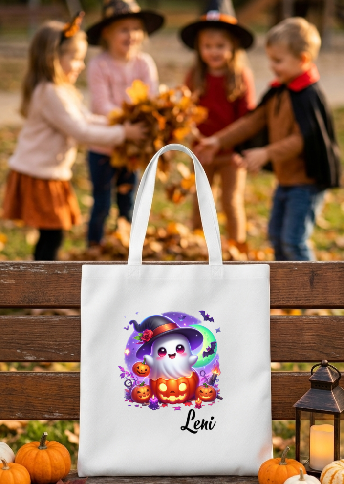 Süße Halloween Tasche Geist Kürbis Beutel Personalisierte Süßigkeitentasche Kinder Geschenktasche Halloween Deko Halloween Beutel Namen