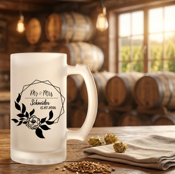 Bierkrug Personalisiert Hochzeit Geschenk Mr Mrs Bierglas Name Datum
