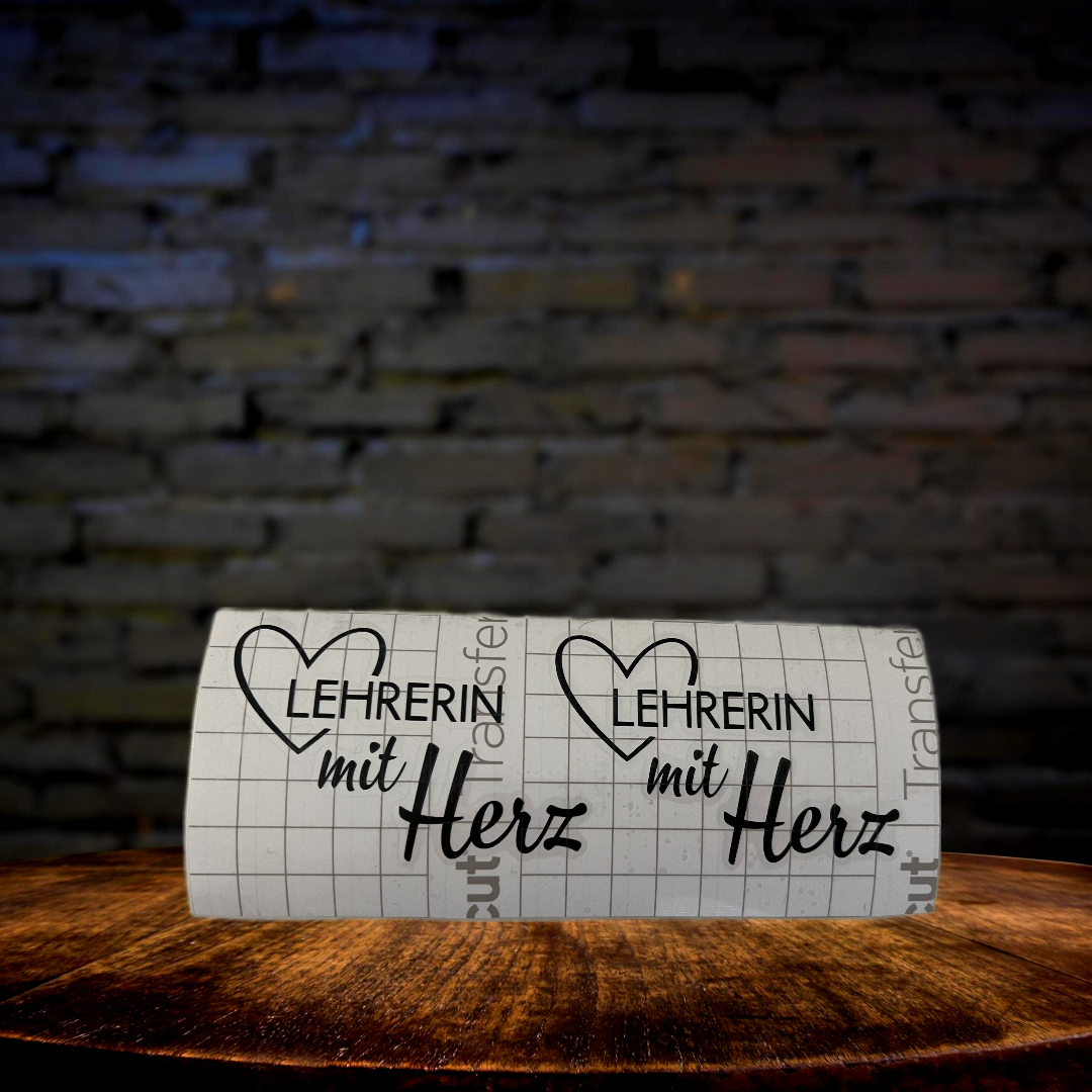 Vinylkleber Lehrerin mit Herz, Aufkleber, Lehrer, Abschied, Danke, Geschenk, Schule, Erzieher, Wunschkleber