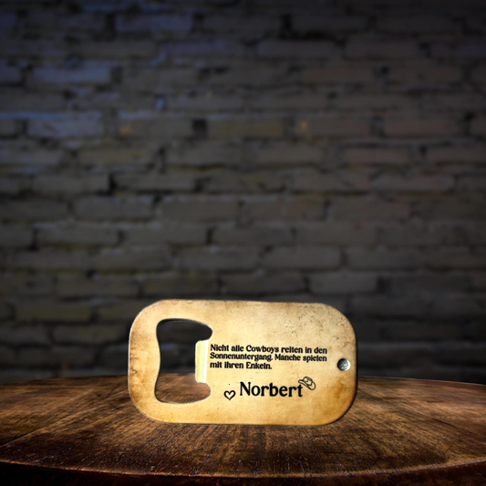 Flaschenöffner Bieröffner, Cowboy, Pferd, Opa, Geschenk, personalisiert, Geburtstag, Bier, Western, Pferd