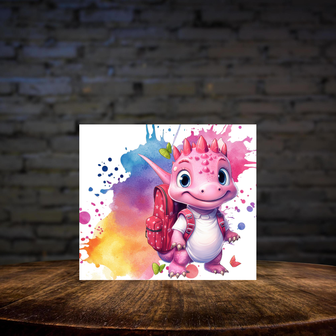 Schulkind Glas Einhorn Dinosaurier mit Strohhalm, personalisiert, Einschulung, Kindergarten Abschied, Geschenkidee Kinder