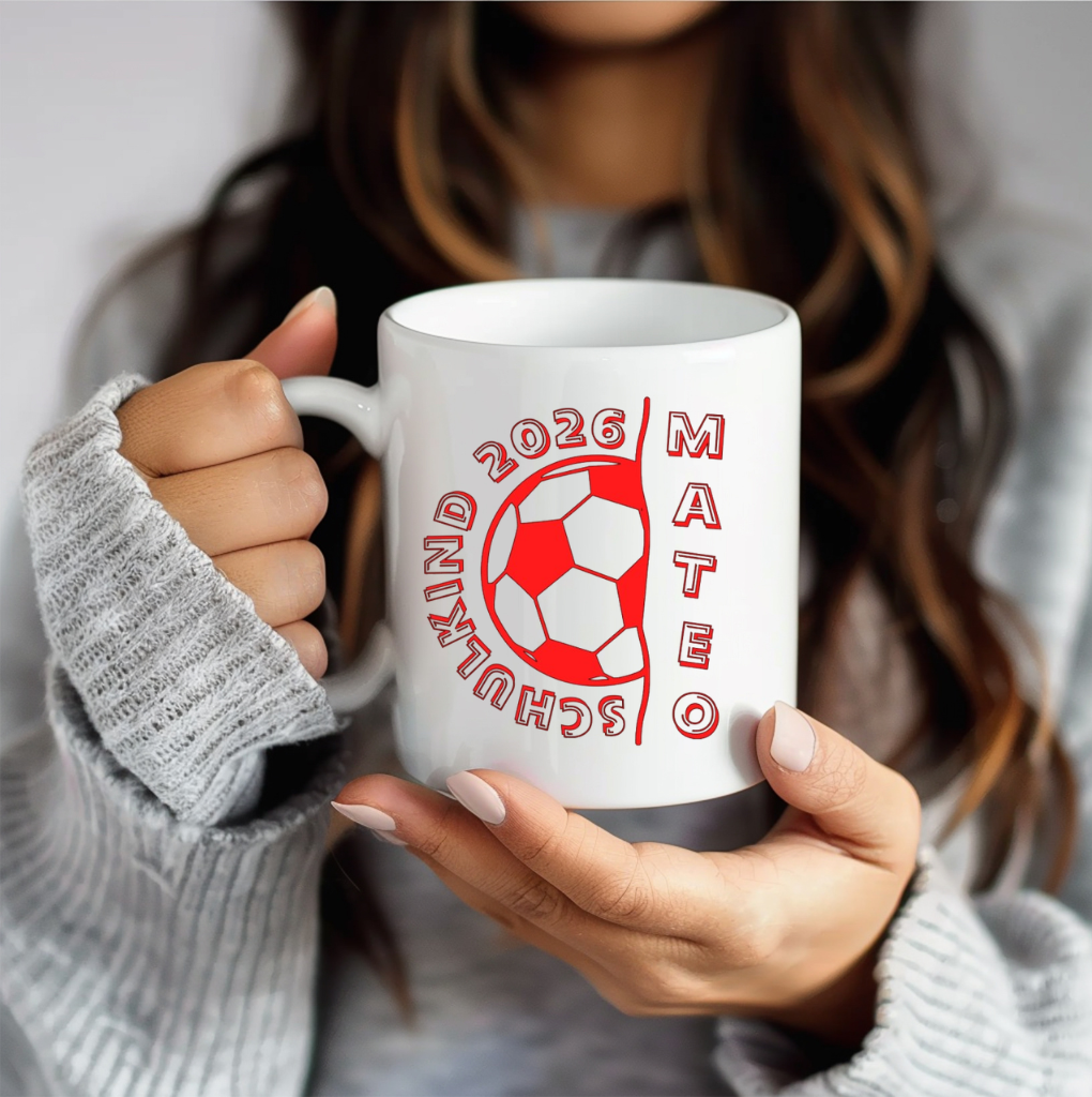 Tasse Einschulung Personalisierte Fussball Schulkind Tasse Name Geschenk