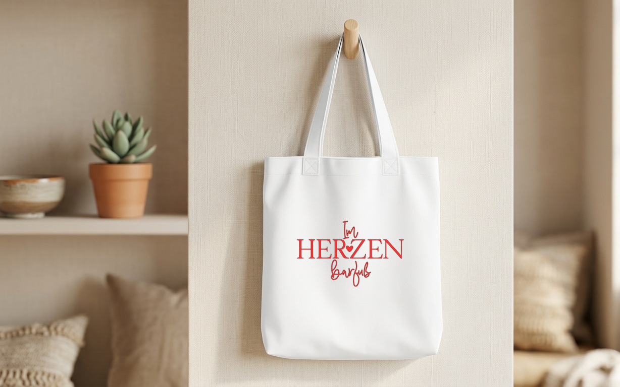 Polyester Tasche Im Herzen Barfuß Strand Eule Einkaufstasche Sommer Beutel Geschenk Idee