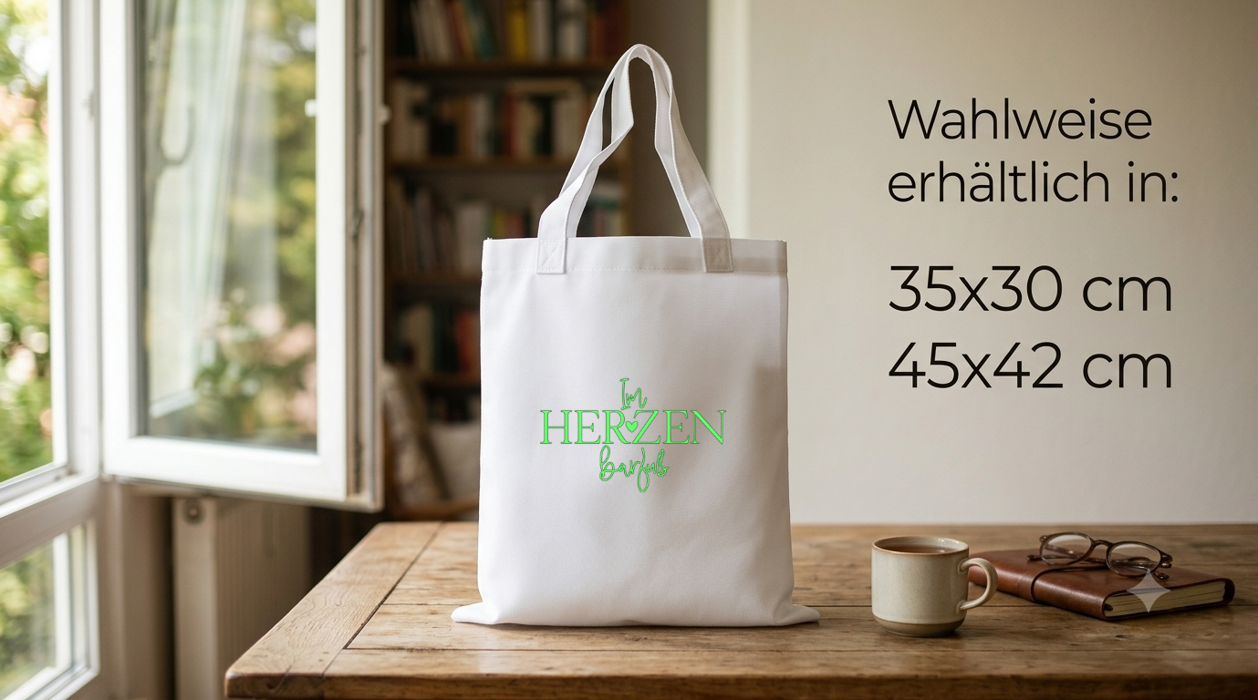 Polyester Tasche Im Herzen Barfuß Strand Eule Einkaufstasche Sommer Beutel Geschenk Idee