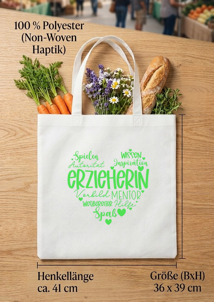 Tasche Erzieherin Danke Geschenk KiTa Kindergarten Beutel Polyester