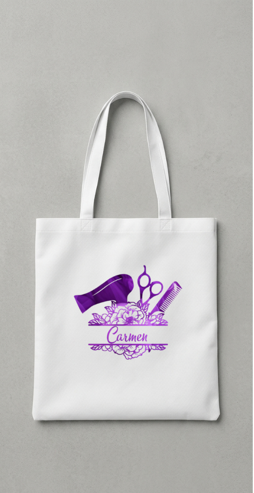 Friseurtasche personalisiert mit Name Geschenk Friseurin Friseur Beutel Tasche Geschenkidee Friseurmeisterin Meisterschule Friseursalon
