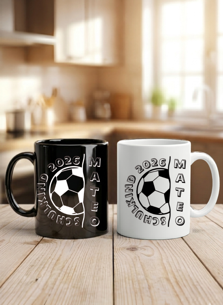Tasse Einschulung Personalisierte Fussball Schulkind Tasse Name Geschenk