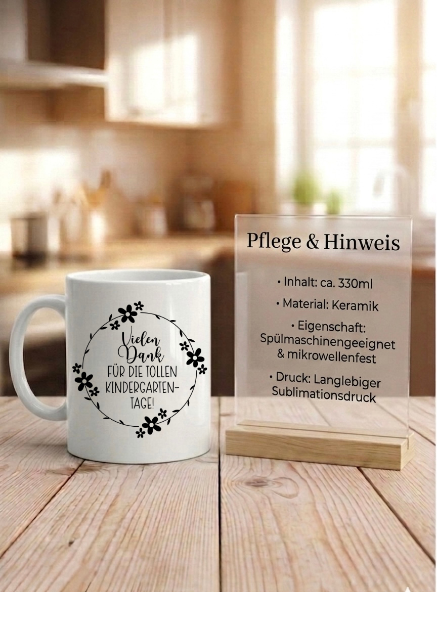 Lieblingserzieherin Tasse personalisiert, Abschiedsgeschenk Kindergarten, Danke Erzieherin Geschenk, Kaffeetasse Name, Kita Abschied