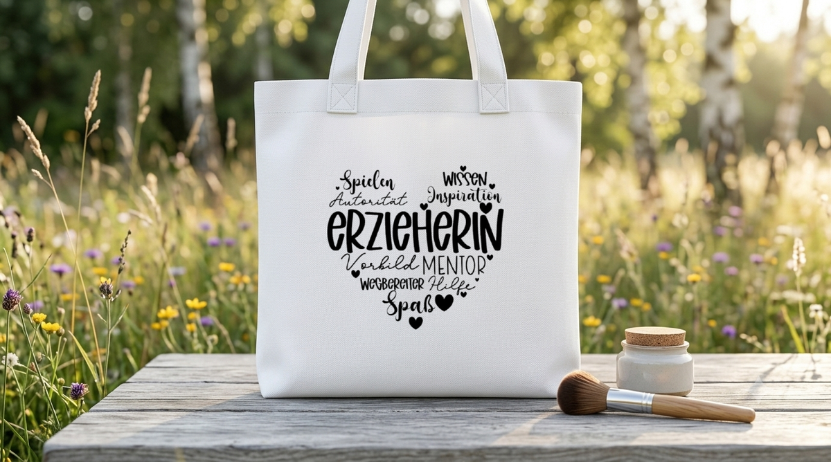 Geschenk Erzieherin Stoffbeutel Danke Kita Kindergarten Geschenkidee Beutel