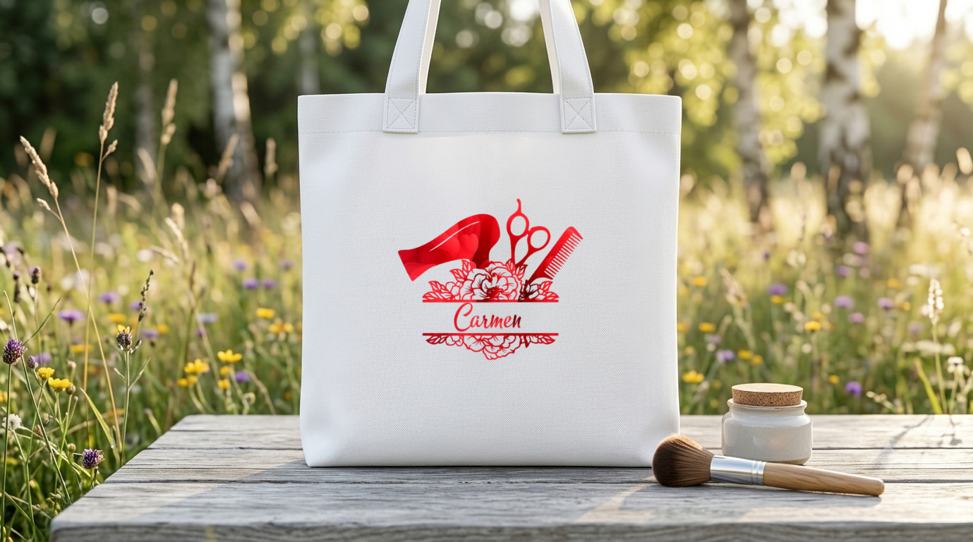 Friseurtasche personalisiert mit Name Geschenk Friseurin Friseur Beutel Tasche Geschenkidee Friseurmeisterin Meisterschule Friseursalon