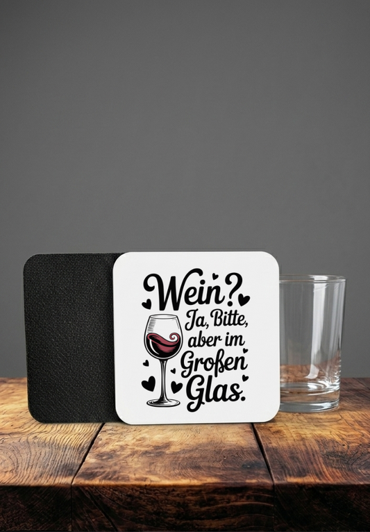 Glasuntersetzer rutschfest, Wein Deko Geschenk, Untersetzer mit Glitzereffekt, Geschenk zum Einzug, Wein Mitbringsel, Tischdeko Glas