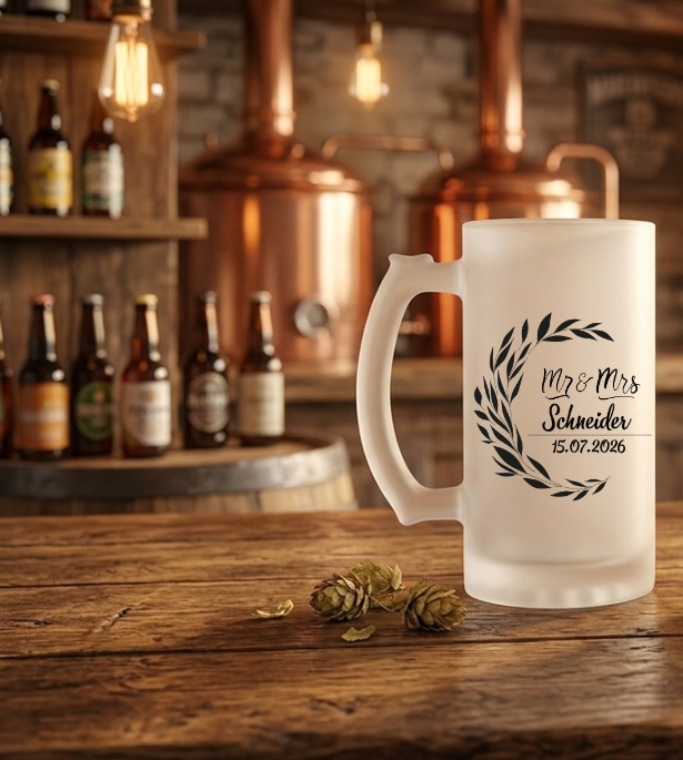 Bierkrug Personalisiert Hochzeit Geschenk Mr Mrs Bierglas Name Datum