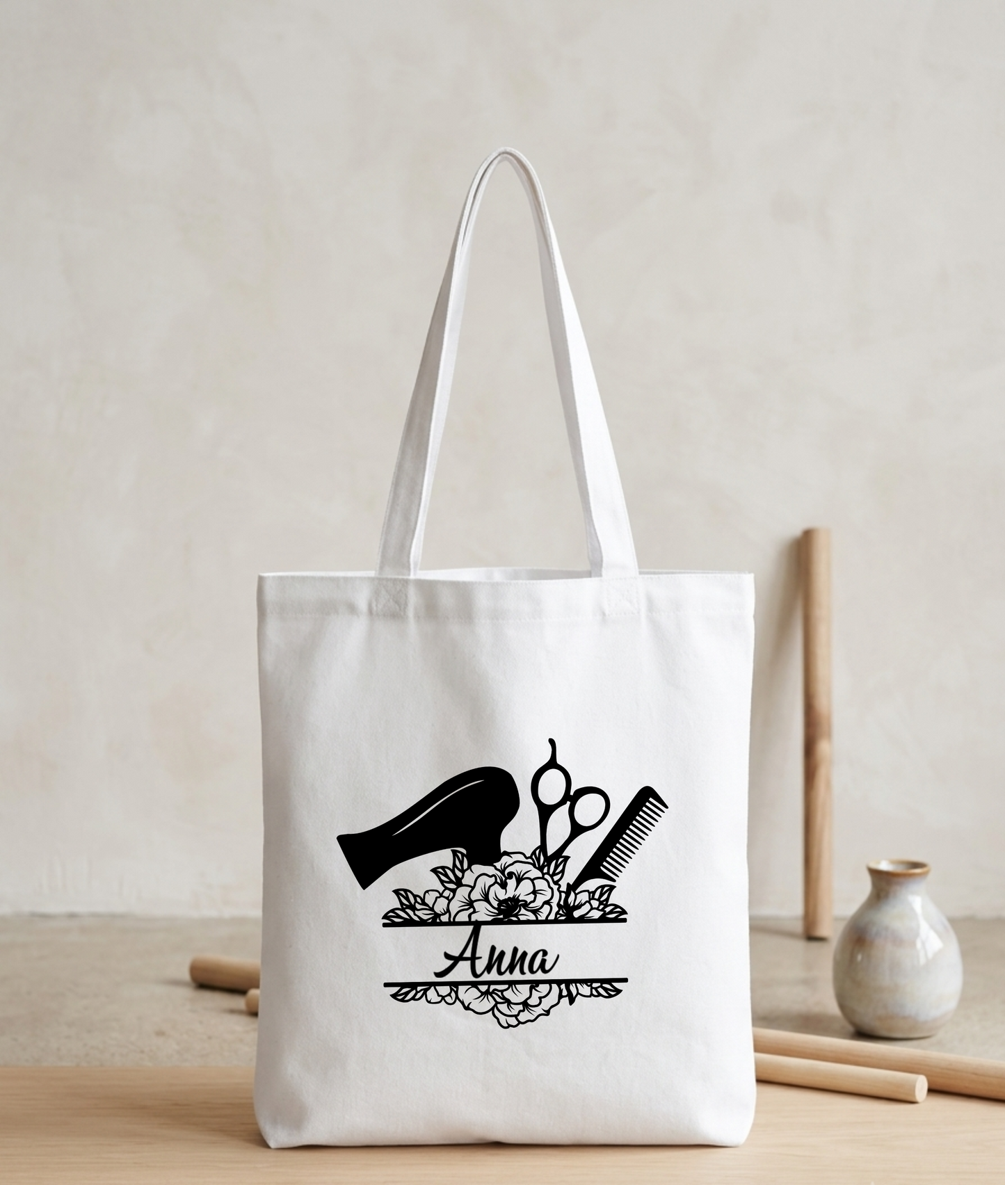 Friseur Tasche personalisiert Name, Baumwolltasche Friseurin Geschenk, Jutebeutel Friseurmeister, Friseur Danke Geschenk, Friseurin Geschenk