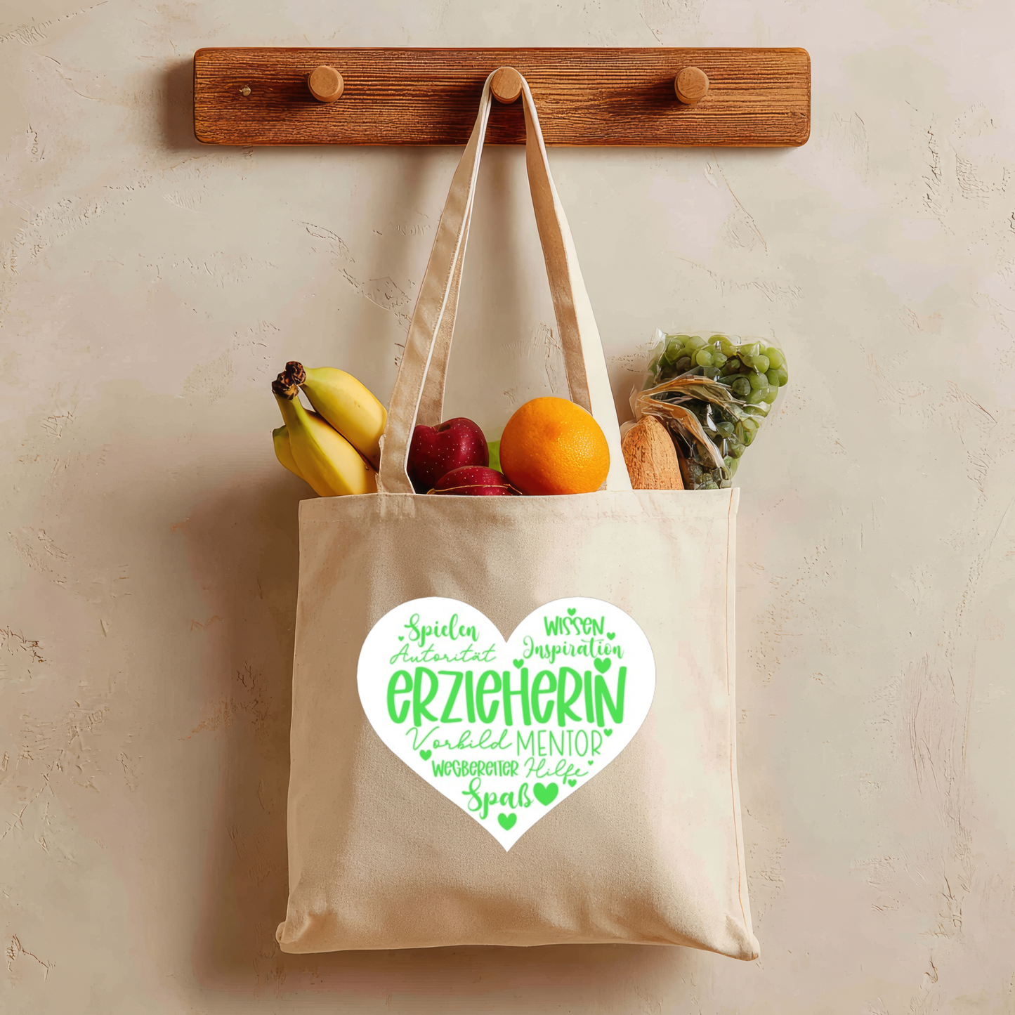 Erzieherin Geschenk Danke, Baumwolltasche Abschied Kindergarten, Jutebeutel Lieblingserzieherin, Stofftasche Danke sagen natur