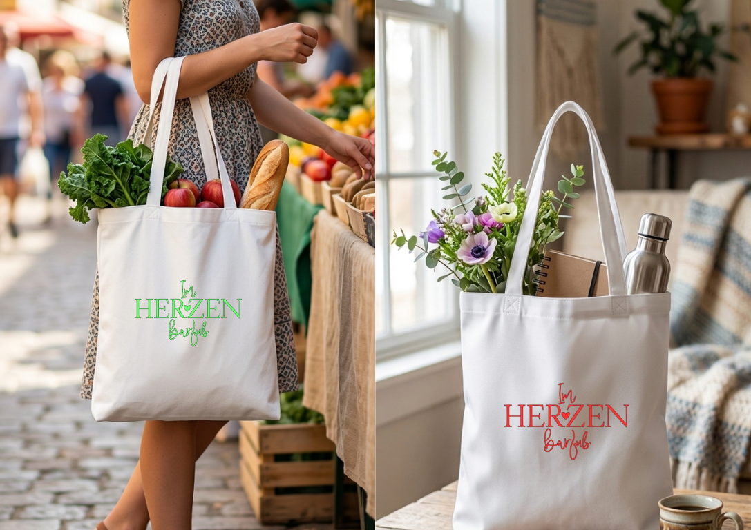 Polyester Tasche Im Herzen Barfuß Strand Eule Einkaufstasche Sommer Beutel Geschenk Idee