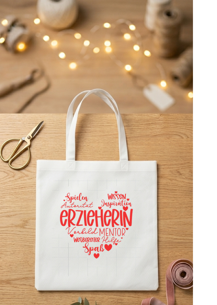 Tasche Erzieherin Danke Geschenk KiTa Kindergarten Beutel Polyester