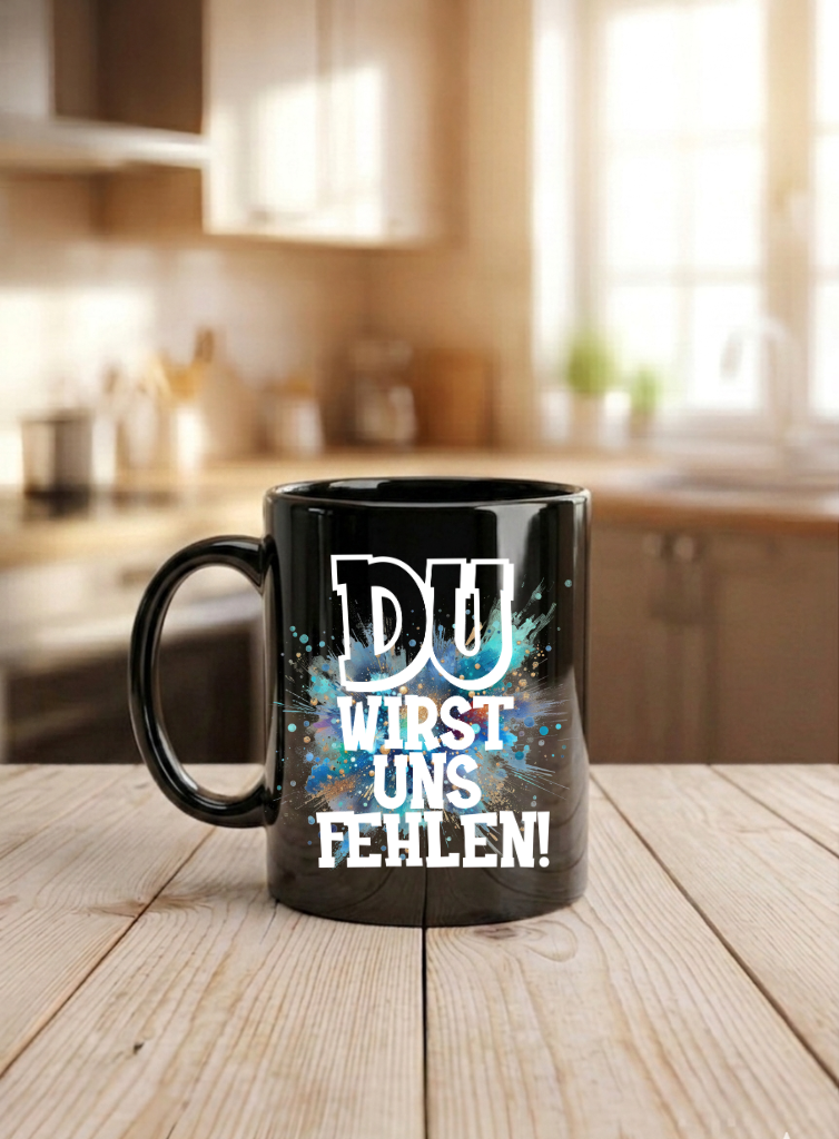 Abschiedsgeschenk Kollege Tasse Du wirst uns fehlen Lustig Rente Jobwechsel