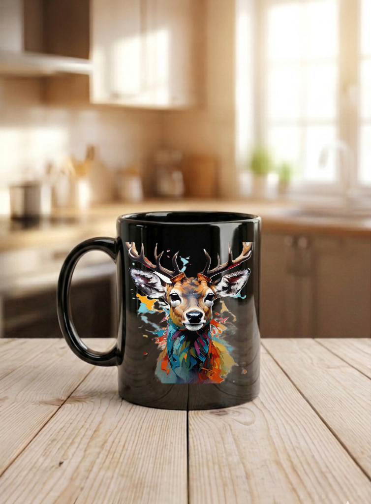 Tasse Hirsch Personalisiert Name Jagd Revier Geschenk Jäger Natur Kaffeetasse
