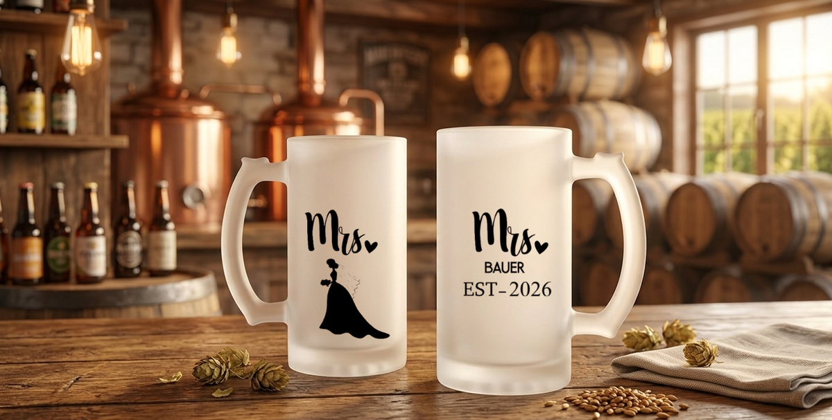 Bierkrug Hochzeit Personalisierbar Mr Mrs Geschenk Brautpaar Name Jahr