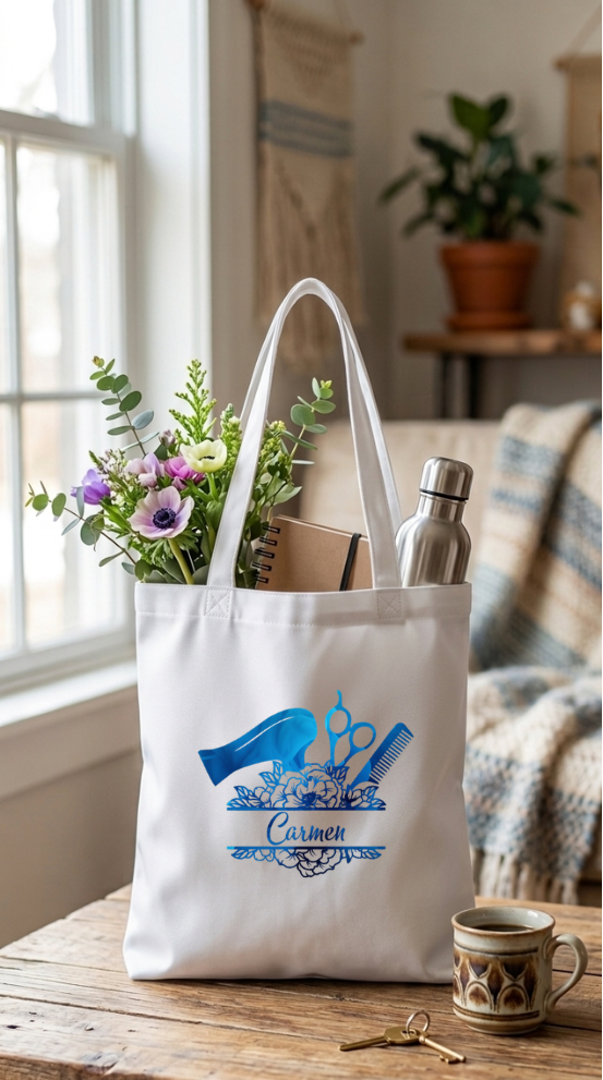 Friseurtasche personalisiert mit Name Geschenk Friseurin Friseur Beutel Tasche Geschenkidee Friseurmeisterin Meisterschule Friseursalon