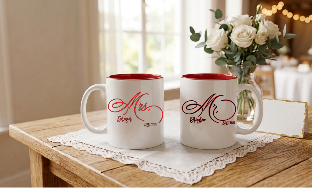 Tasse Hochzeit Personalisiert Mr Mrs Geschenk Hochzeitsdatum Name Pärchen Tasse Bunt Schwarz Weiss Kaffeetasse Partner Geschenkidee