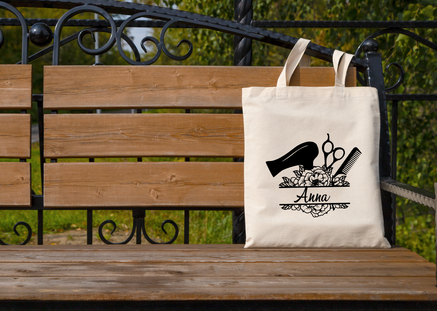 Friseur Tasche personalisiert Name, Baumwolltasche Friseurin Geschenk, Jutebeutel Friseurmeister, Friseur Danke Geschenk, Friseurin Geschenk