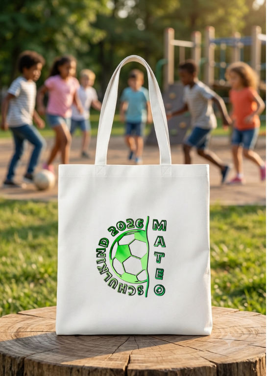 Tasche Schulkind Einschulung Fußball Personalisiert mit Name Jungen Mädchen Geschenk