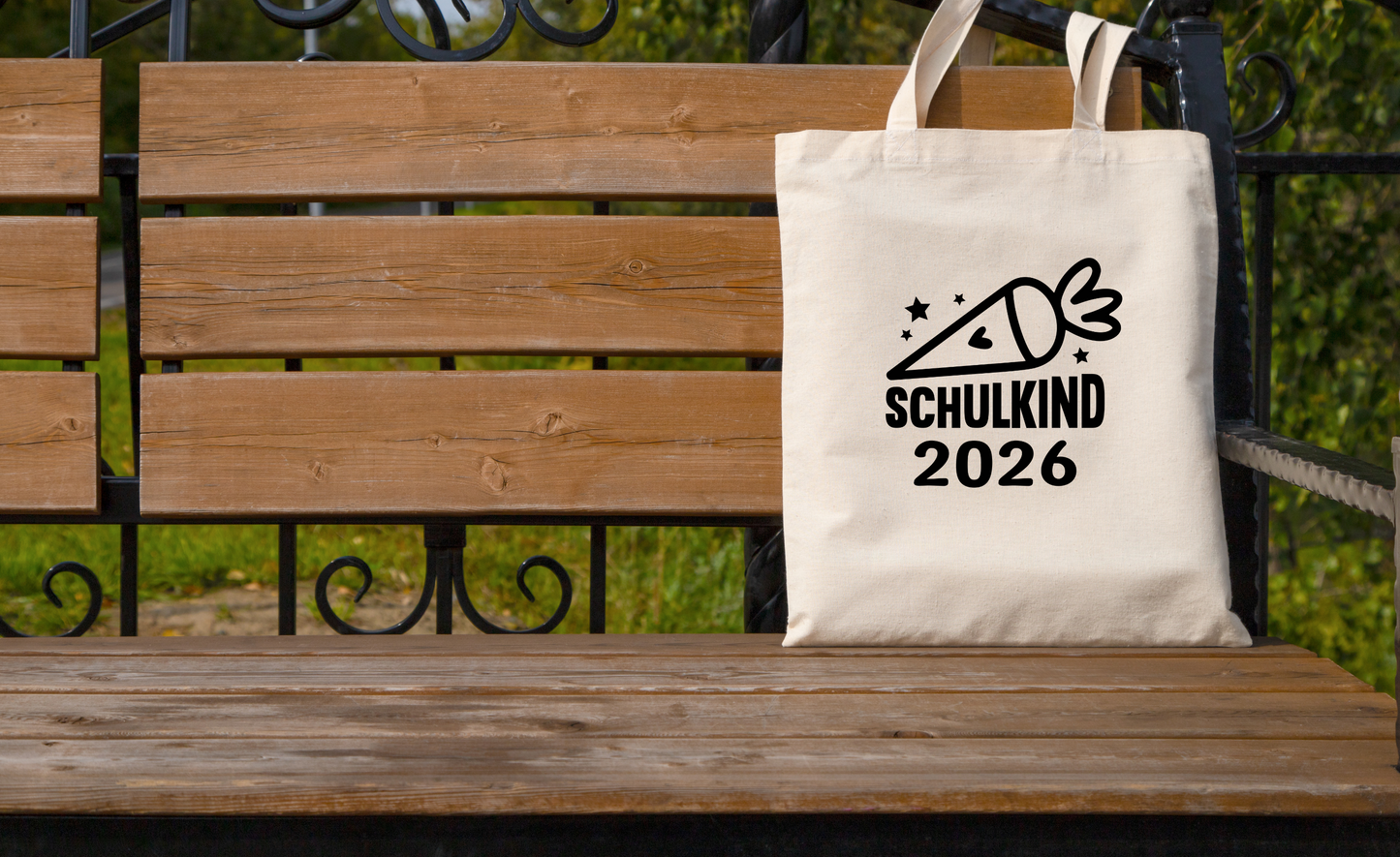 Schulkind 2026 Stofftasche personalisiert, Jutebeutel Einschulung Name, Kita Abgänger Tasche Geschenktüte, Baumwolltasche Schultüte