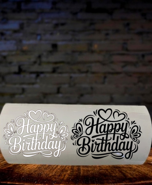 Happy Birthday Vinyl Aufkleber Geburtstag Aufkleber Deko Schwarz Weiß