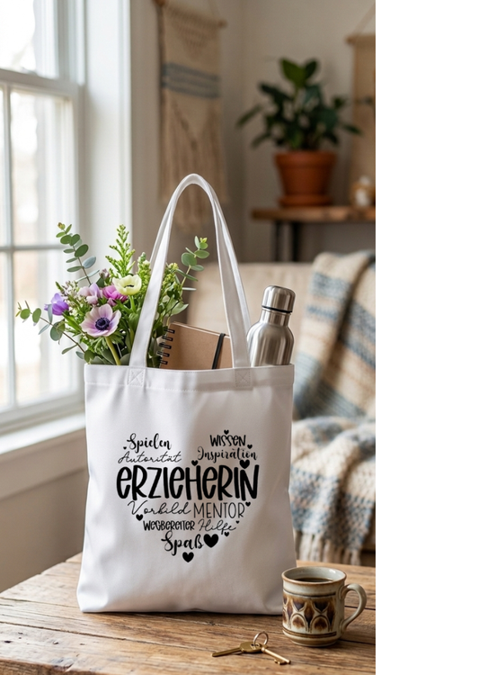 Geschenk Erzieherin Stoffbeutel Danke Kita Kindergarten Geschenkidee Beutel
