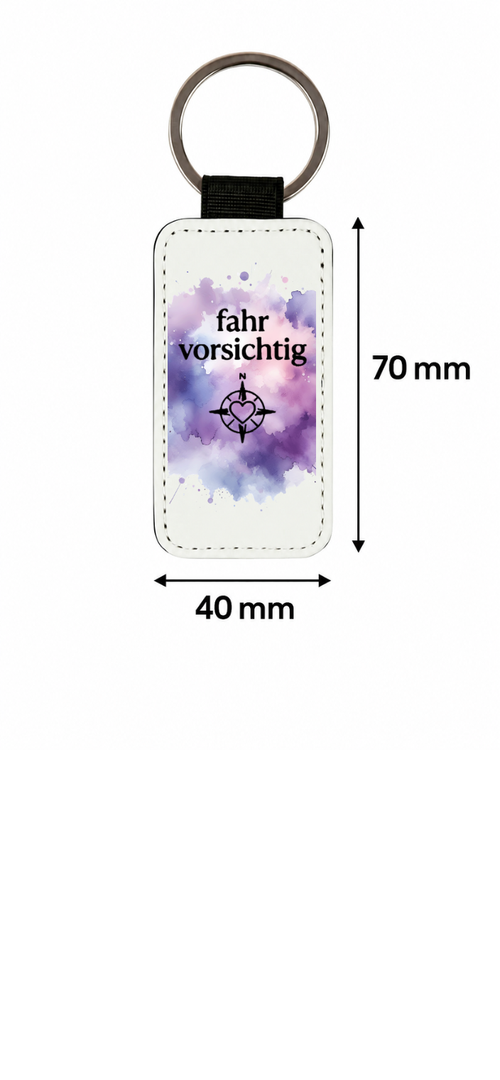 Schlüsselanhänger Fahr vorsichtig Bunt Color Edition Geschenk Auto Fahranfänger