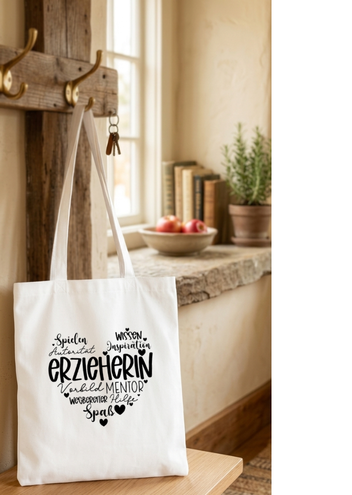 Tasche Erzieherin Danke Geschenk KiTa Kindergarten Beutel Polyester