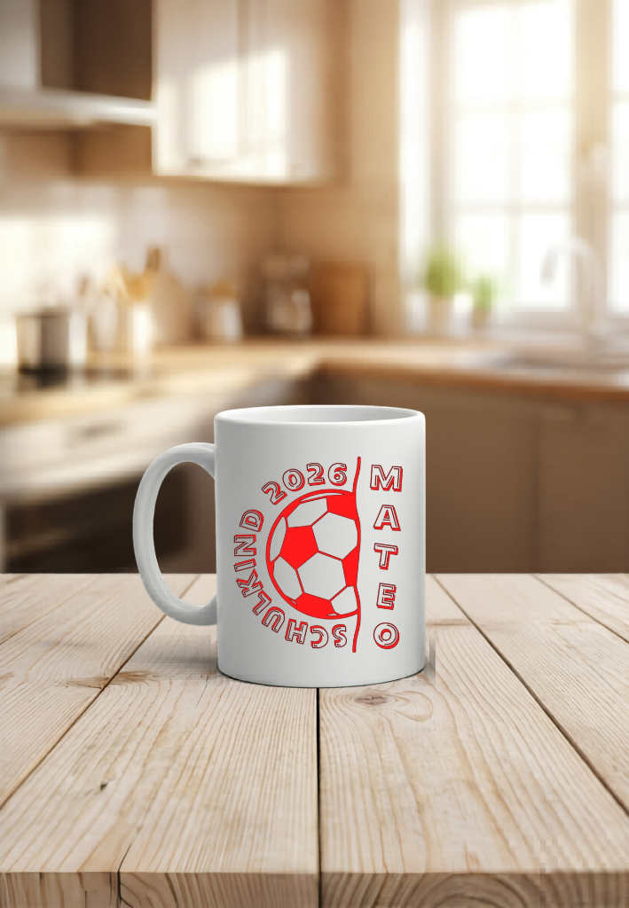 Tasse Einschulung Personalisierte Fussball Schulkind Tasse Name Geschenk