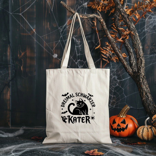 Halloween Tasche mit Namen personalisiert, Süßigkeiten Beutel Kinder, Jutebeutel Süßes oder Saures, Stofftasche Kinder, Halloween
