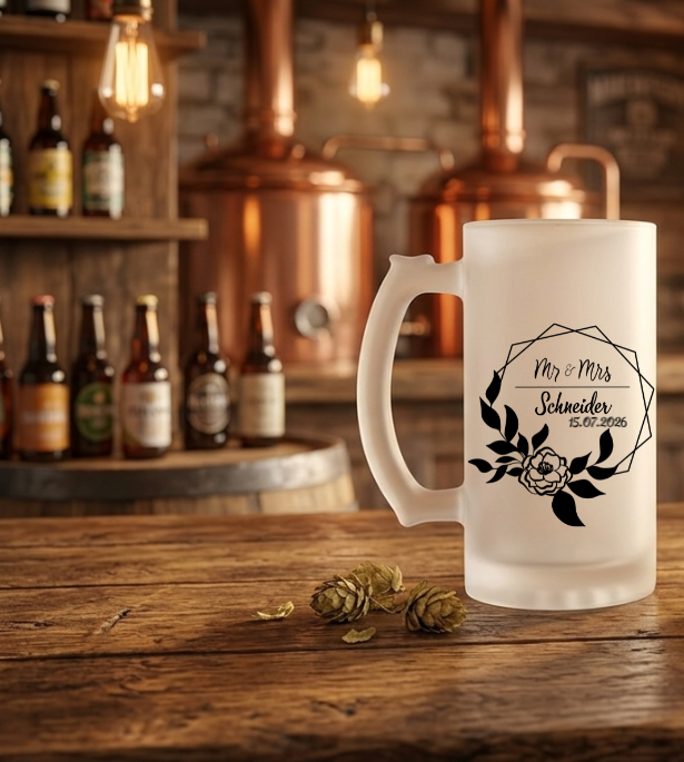 Bierkrug Personalisiert Hochzeit Geschenk Mr Mrs Bierglas Name Datum