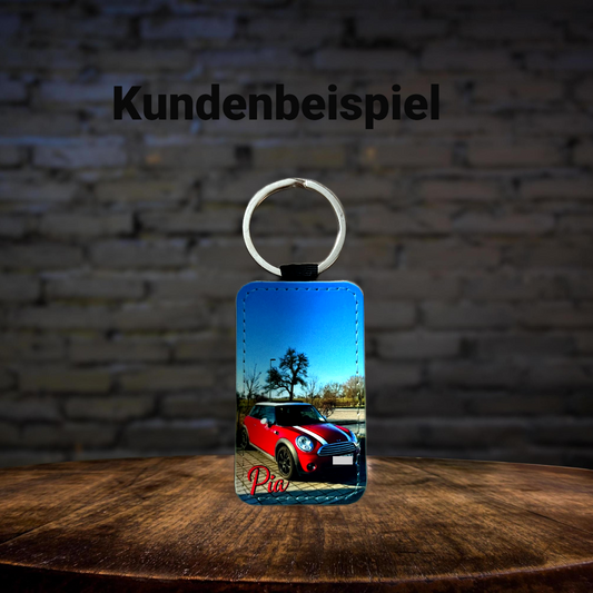 Auto Schlüsselanhänger, Wunschanhänger, Foto, personalisiert, Rucksackanhänger, Geschenkidee, Geburtstag, Führerschein