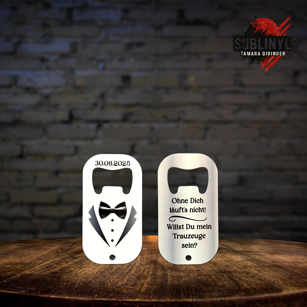 Flaschenöffner Trauzeuge Hochzeit, Bieröffner, Geschenk, personalisiert, Bier, Wedding
