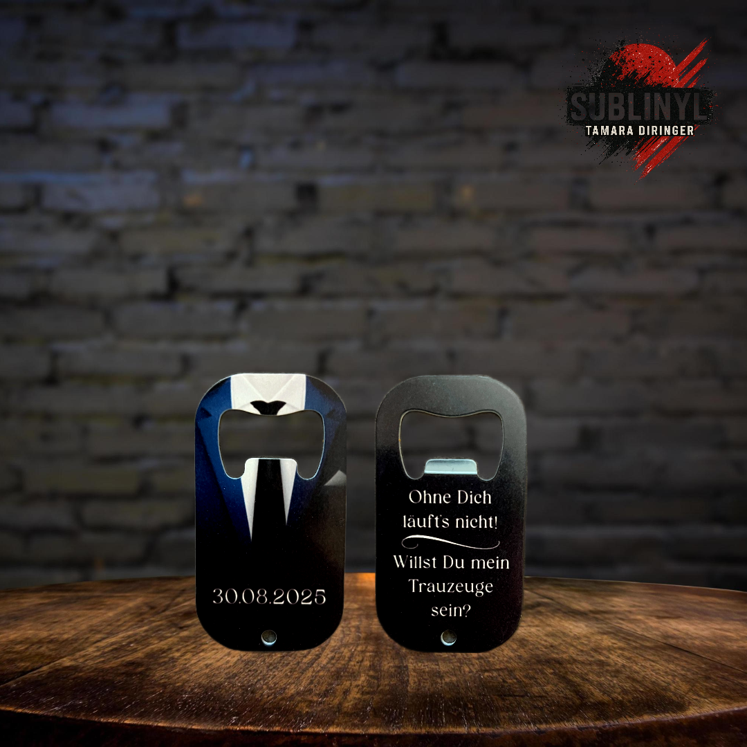 Flaschenöffner Trauzeuge Hochzeit, Bieröffner, Geschenk, personalisiert, Bier, Wedding