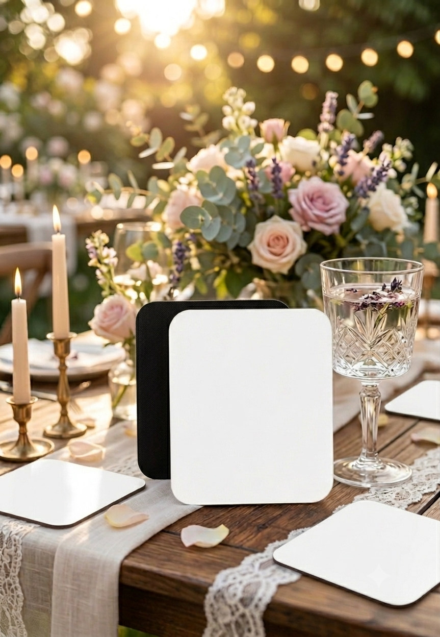 Untersetzer Hochzeit Gastgeschenk Platzkarte Personalisierbar Namensschild Hochzeitsdeko Tischkarte Geschenk Gäste auch in Glitzer