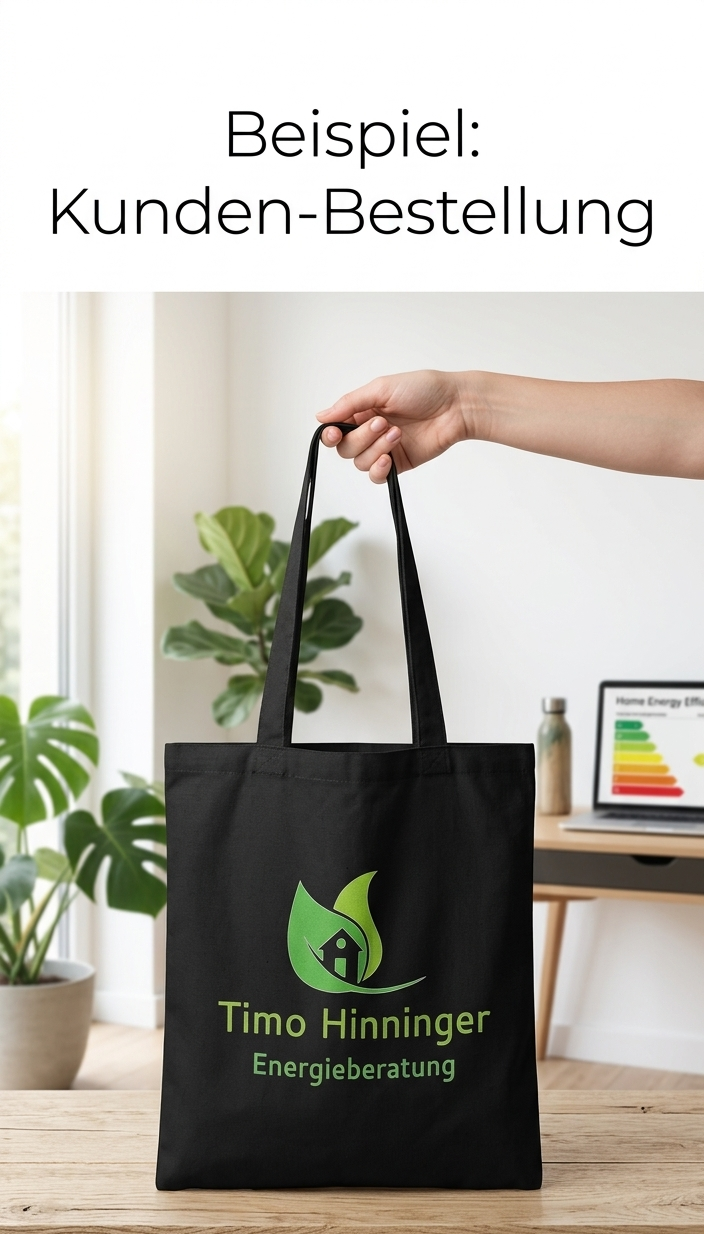 Baumwolltasche mit Wunschdruck Personalisierte Tasche Stoffbeutel Druck