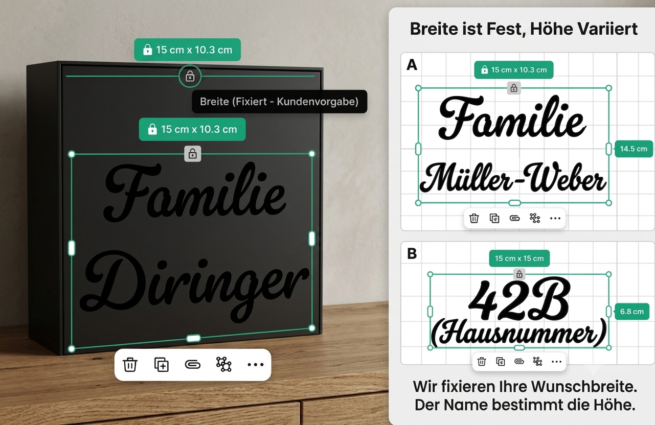 Mülltonnen Aufkleber personalisiert Wunschtext Hausnummer Name Vinyl Sticker