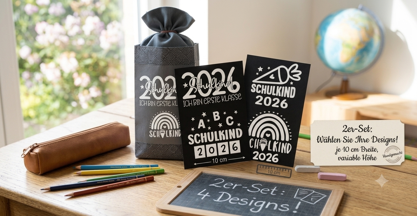 Schulkind Aufkleber personalisiert Name, Einschulung 2026 Sticker Set, Vinylfolie Schultüte personalisieren, Junge Mädchen Erste Klasse