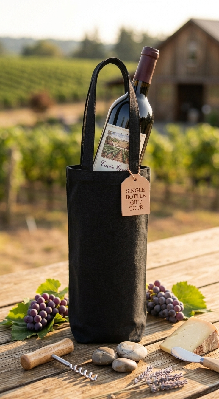 Flaschenbeutel Fairtrade, Weinflaschen Tasche Name, Geschenk zum Einzug, Mitbringsel Weinfest, Tasche für Weinflasche schwarz oder beige