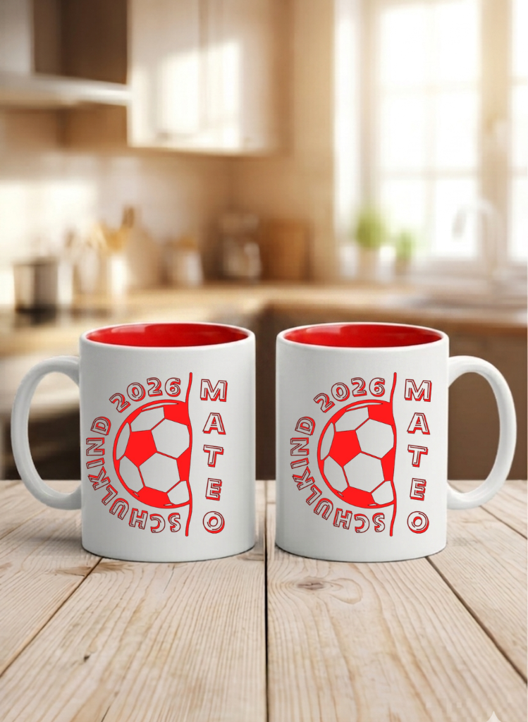 Tasse Einschulung Personalisierte Fussball Schulkind Tasse Name Geschenk