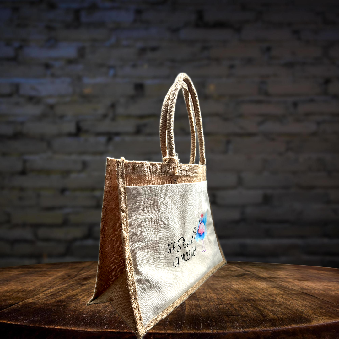 Strandtasche Der Strand ruft, Geschenk, Urlaub, Meer, Beach Bag Travel, Reisetasche