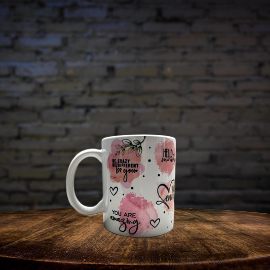 Keramiktasse personalisiert Name individuell, Liebe Selbstliebe, Daily Reminder, Besonders, Einzigartiges Design, Spruchtasse, Kaffeetasse, Teetasse, Becher