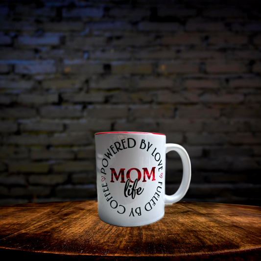 Keramiktasse Mama Mutter Mom, Liebe, rot, Kaffee, Coffee, Life, Geschenk, Überraschung, Muttertag, Geburtstag